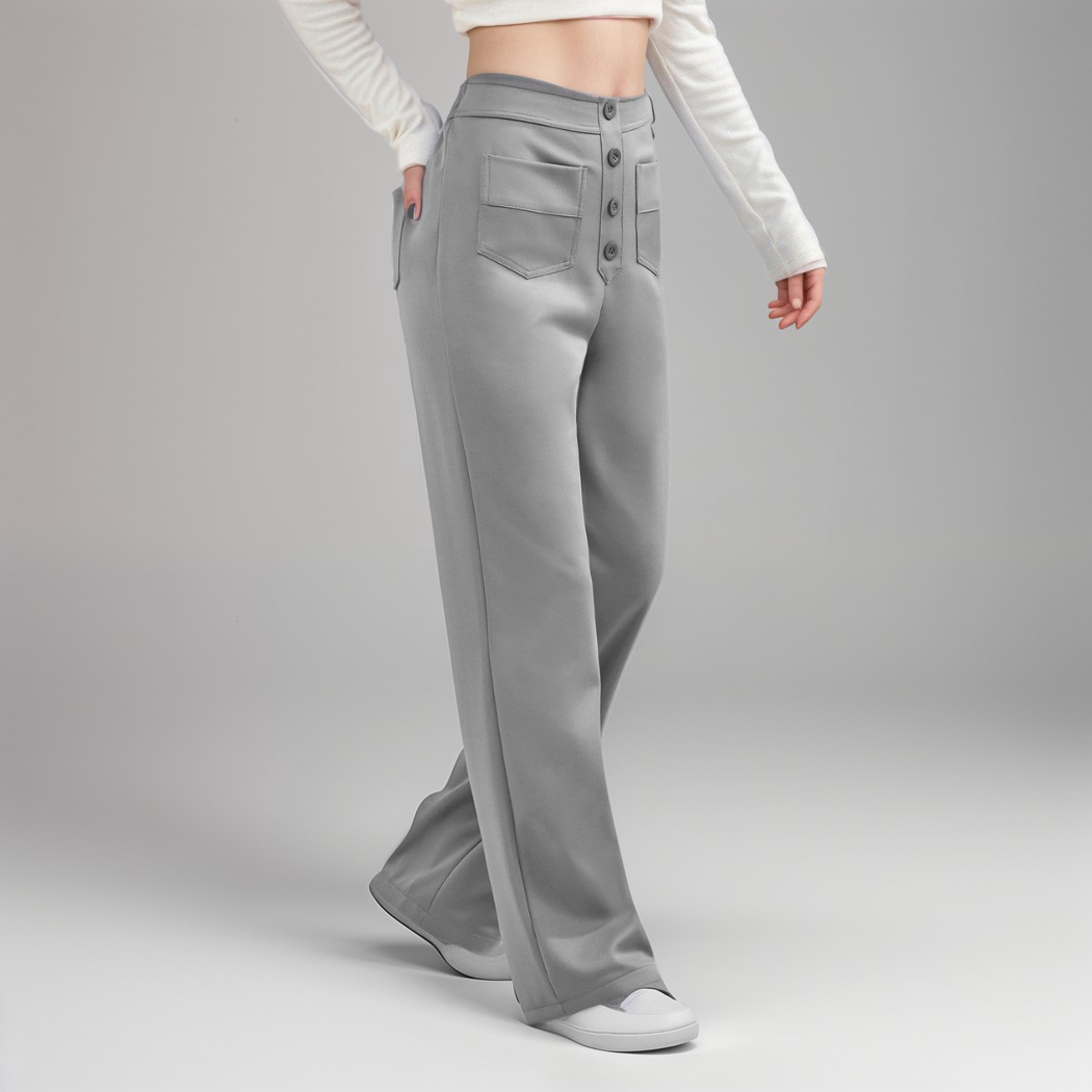 Stijlvol & Comfortabel - Elastische broek met hoge taille