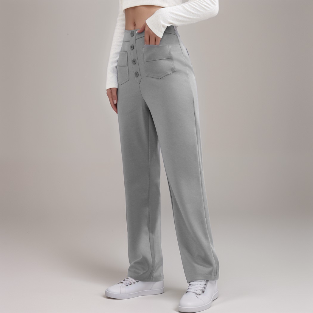 Stijlvol & Comfortabel - Elastische broek met hoge taille