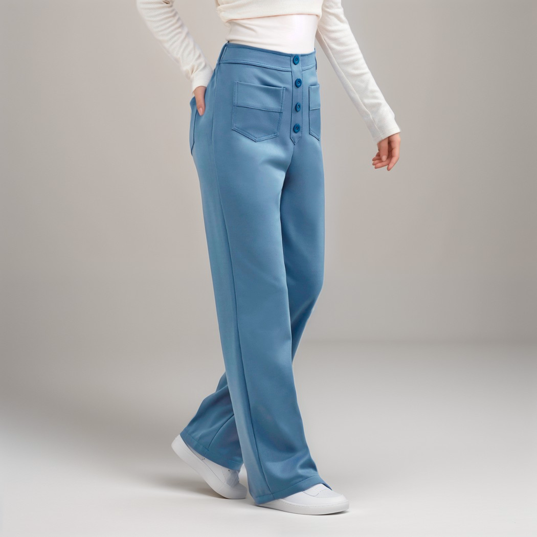 Stijlvol & Comfortabel - Elastische broek met hoge taille