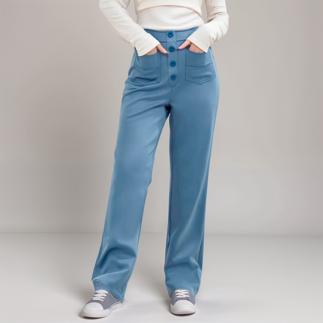 Stijlvol & Comfortabel - Elastische broek met hoge taille