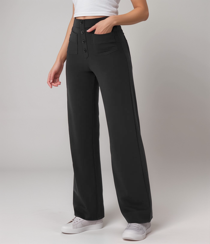 Stijlvol & Comfortabel - Elastische broek met hoge taille