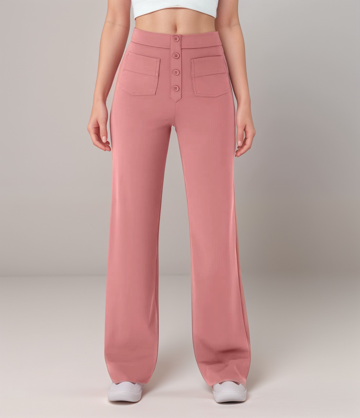 Stijlvol & Comfortabel - Elastische broek met hoge taille