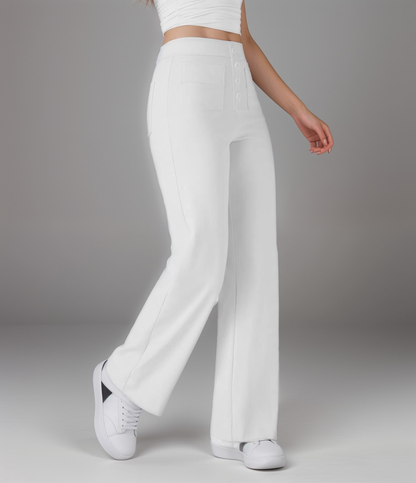 Stijlvol & Comfortabel - Elastische broek met hoge taille