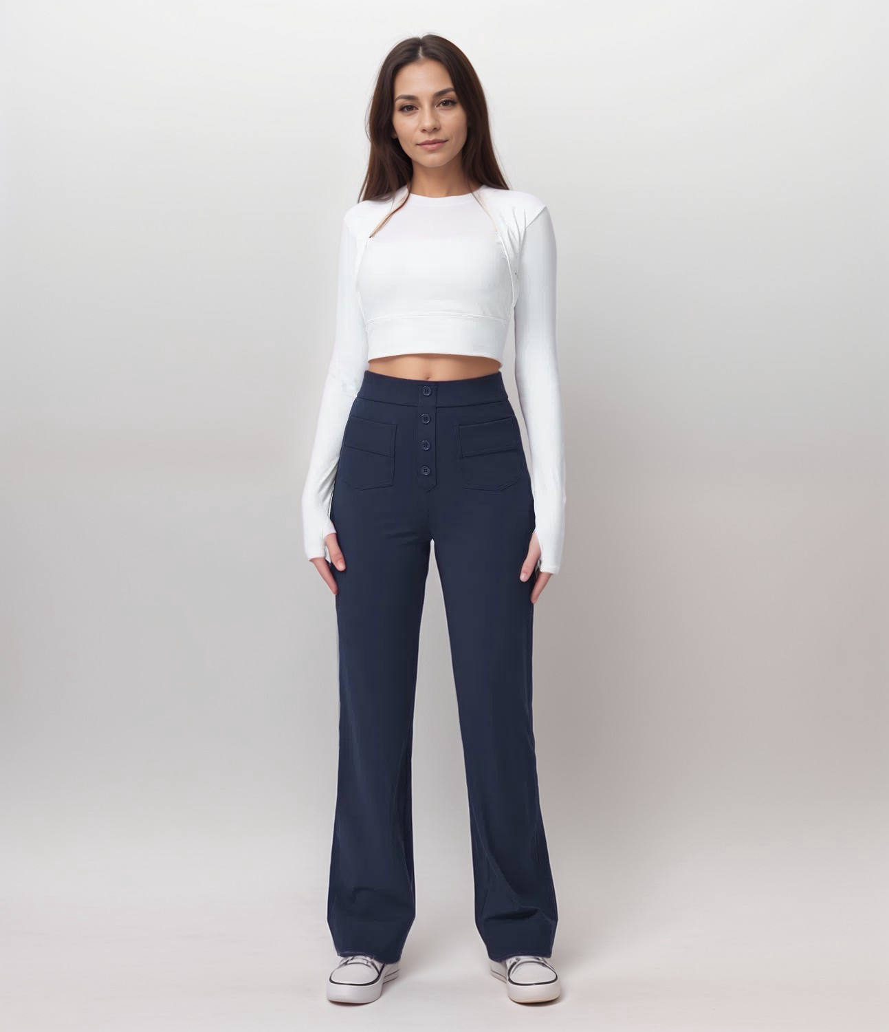 Stijlvol & Comfortabel - Elastische broek met hoge taille
