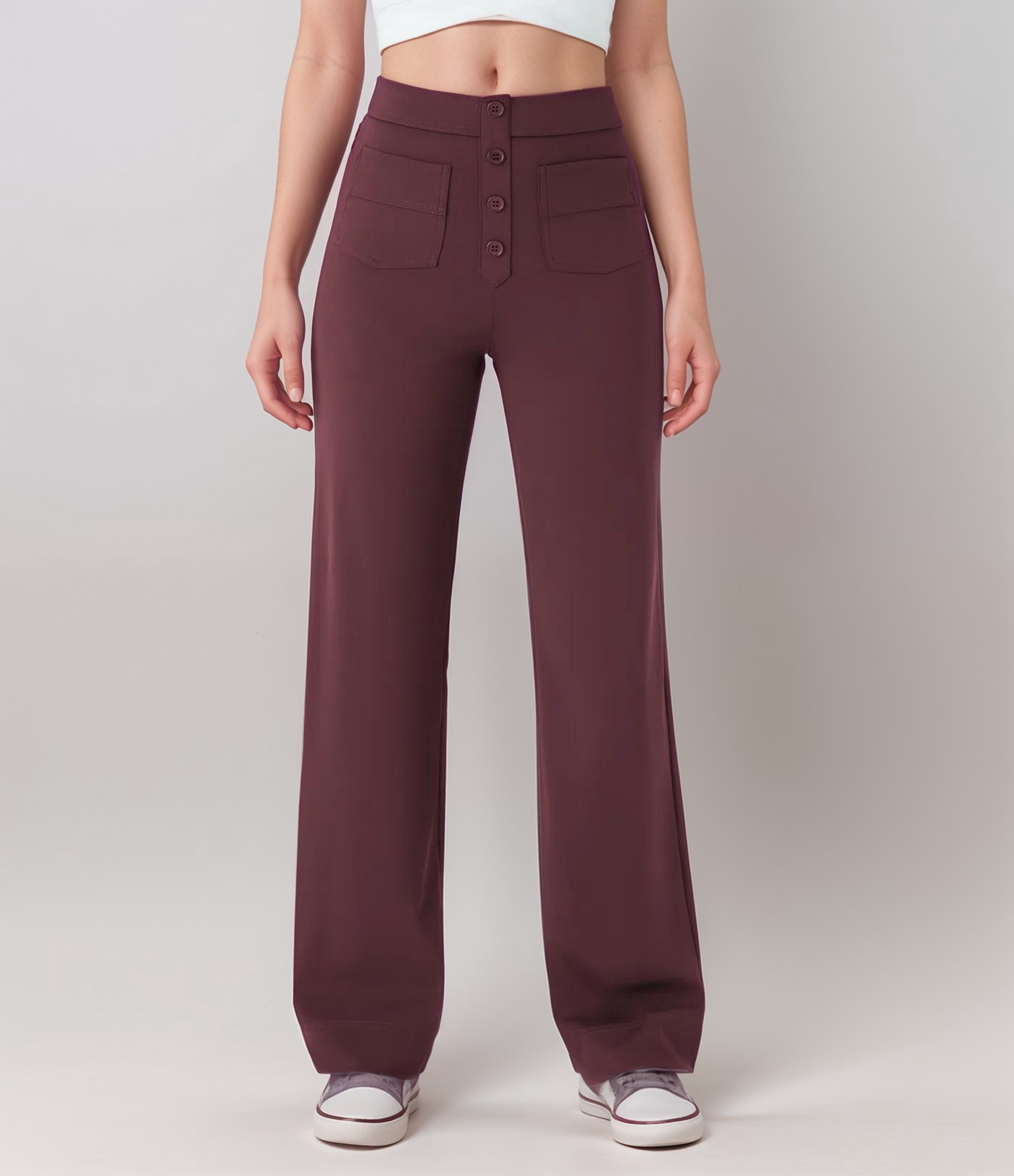 Stijlvol & Comfortabel - Elastische broek met hoge taille